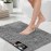 GORILLA GRIP Bath Rug Mat, Thick Soft Absorbent Chenille, Quick Dry Microfiber Mats, Rubber Backing Machine Washable Shower Floor Rugs, Bathmat Runner, Bathroom Home Decor Accessories, 24x17, Grey