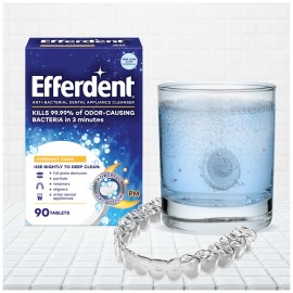 Efferdent Retainer Cleaning Tablets, Denture Cleaning Tablets for Dental Appliances, Overnight Whitening, 126 Count Efferdent Retainer Cleaning Tablets, Denture Cleaning Tablets for Dental Appliances, Overnight Whitening, 126 Count