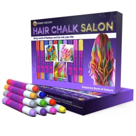 Desire Deluxe Hair Chalk for Girls Makeup Kit of 10 Temporary Colour Pens Gifts, Great Toy for Kids Age 5 6 7 8 9 10 11 12 13 Years Old, Blue,Green,Grey,Pink,Purple Desire Deluxe Hair Chalk for Girls Makeup Kit of 10 Temporary Colour Pens Gifts, Great Toy for Kids Age 5 6 7 8 9 10 11 12 13 Years Old, Blue,Green,Grey,Pink,Purple