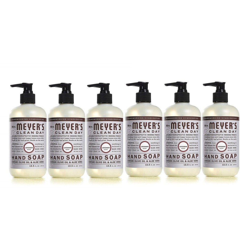 Mrs. MEYER\'S CLEAN DAY Liquid Hand Soap, Lavender Scent, 12.5 Ounce Bottle Each (12.5 Ounce, Pack of 6) Mrs. MEYER\'S CLEAN DAY Liquid Hand Soap, Lavender Scent, 12.5 Ounce Bottle Each (12.5 Ounce, Pack of 6)