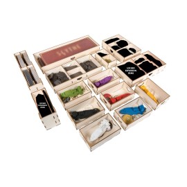 The Broken Token Game Organizer Compatible with Scythe Legendary Expansion - Wooden Game Organizing Box with Multiple Trays