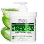 Advanced Clinicals Aloe Vera Lotion Skin Care Relief Cream | Vitamin E Infused Hyaluronic Acid Moisturizer & Vitamin C Body Lotion For Women & Men Helps Improve Look Of Extremely Dry Skin, 16 Ounce