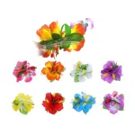 ALIMITOPIA Hawaiian Flower Hair Clip, 8pcs, Medium Size, Fabric Artificial Tropical Flower Hairpin Barrette, Hair Accessories for Luau Beach Party, Unisex