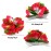 ALIMITOPIA Hawaiian Flower Hair Clip, 8pcs, Medium Size, Fabric Artificial Tropical Flower Hairpin Barrette, Hair Accessories for Luau Beach Party, Unisex