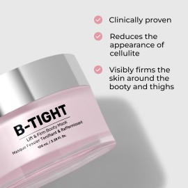 MALYS Cosmetics B-TIGHT Leave-On Cellulite Mask - Reduces The Appearance Of Cellulite - Visibly Tightens The Skin In The Butt Area