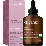 Cliganic Organic Rosehip Seed Oil for Face, 100% Pure | Natural Cold Pressed Unrefined Non-GMO | Carrier Oil for Skin, Hair & Nails (Packaging May Vary)