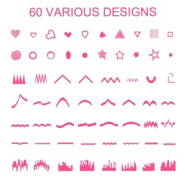 TailaiMei 1768 Pieces 60 Designs French Manicure Nail Stickers, Nail Art Tips Guides for DIY Decoration Stencil Tools (36 Sheets) TailaiMei 1768 Pieces 60 Designs French Manicure Nail Stickers, Nail Art Tips Guides for DIY Decoration Stencil Tools (36 Sheets)