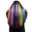 YaFex 12 Pcs Clip in Hair Extensions, 22 Inch Colored Hair Extensions Party Highlights Long Straight Synthetic Hairpieces for Women Kids Girls (Rainbow)