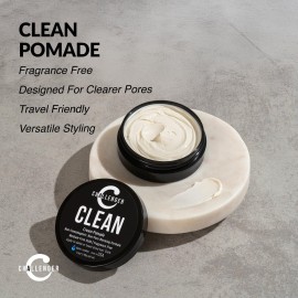 Challenger Fragrance Free Cream Pomade | Non-Comedogenic Styling Product | Unscented Hair Gel | Medium Firm Hold & Clean Ingredients | 1.5oz