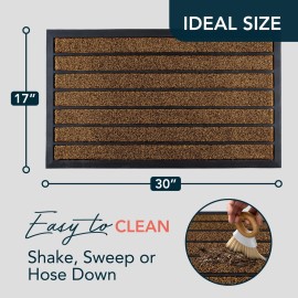 ubdyo Extra Durable Door Mat - Dirt Trapping Outdoor Welcome Mats - Non-Slip Outdoor Indoor Entrance - Low Profile Front Doormat (30 x 17, Bright Brown) ubdyo Extra Durable Door Mat - Dirt Trapping Outdoor Welcome Mats - Non-Slip Outdoor Indoor Entrance - Low Profile Front Doormat (30 x 17, Bright Brown)