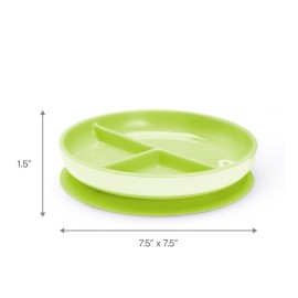 Munchkin Stay Put Suction Plates for Baby and Toddler, 3 Divided Sections , Blue/Green Munchkin Stay Put Suction Plates for Baby and Toddler, 3 Divided Sections , Blue/Green