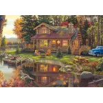 Buffalo Games - Kim Norlien - Peace Like a River - 300 LARGE Piece Jigsaw Puzzle with Hidden Images,Multicolor