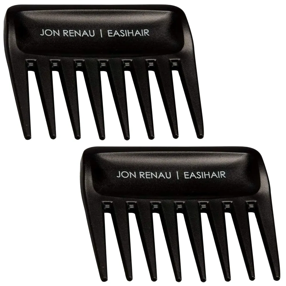 Jon Renau, Set of 2 Wide Tooth Combs by Jon Renau for Synthetic, Heat Friendly HD Fiber and Human Hair Jon Renau, Set of 2 Wide Tooth Combs by Jon Renau for Synthetic, Heat Friendly HD Fiber and Human Hair