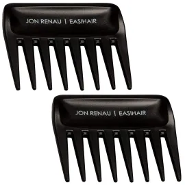 Jon Renau, Set of 2 Wide Tooth Combs by Jon Renau for Synthetic, Heat Friendly HD Fiber and Human Hair Jon Renau, Set of 2 Wide Tooth Combs by Jon Renau for Synthetic, Heat Friendly HD Fiber and Human Hair