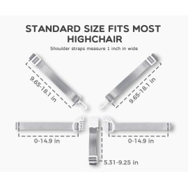 Minnebaby High Chair Straps, Replacement 5 Point Harness Straps for High Chair Minnebaby High Chair Straps, Replacement 5 Point Harness Straps for High Chair