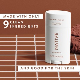 Native Deodorant Contains Naturally Derived Ingredients, 72 Hour Odor Control | Deodorant for Women and Men, Aluminum Free with Baking Soda, Coconut Oil and Shea Butter | Coconut & Vanilla Native Deodorant Contains Naturally Derived Ingredients, 72 Hour Odor Control | Deodorant for Women and Men, Aluminum Free with Baking Soda, Coconut Oil and Shea Butter | Coconut & Vanilla