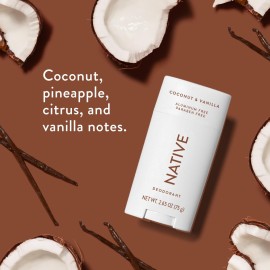 Native Deodorant Contains Naturally Derived Ingredients, 72 Hour Odor Control | Deodorant for Women and Men, Aluminum Free with Baking Soda, Coconut Oil and Shea Butter | Coconut & Vanilla Native Deodorant Contains Naturally Derived Ingredients, 72 Hour Odor Control | Deodorant for Women and Men, Aluminum Free with Baking Soda, Coconut Oil and Shea Butter | Coconut & Vanilla