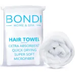 Bondi SPA Microfiber Hair Towel - Dries Hair 50% Faster - Anti-Frizz - Highly Absorbent & Super Soft - XL (42 x 22) - Rectangle
