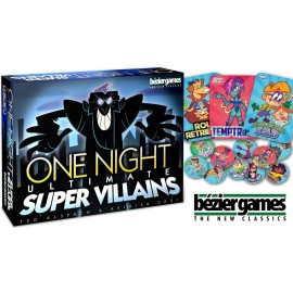 Bezier Games One Night Ultimate Super Villains, Family Friendly Party Game, Fun Game for Kids & Adults, Engaging Social Deduction, Fast-Paced Gameplay, Hidden Roles & Bluffing Bezier Games One Night Ultimate Super Villains, Family Friendly Party Game, Fun Game for Kids & Adults, Engaging Social Deduction, Fast-Paced Gameplay, Hidden Roles & Bluffing