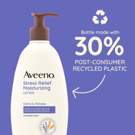 Aveeno Stress Relief Moisturizing Body Lotion with Lavender Scent, to help you feel Calm and Relaxed, Hydrating Body Lotion for Dry Skin, 33 FL OZ Aveeno Stress Relief Moisturizing Body Lotion with Lavender Scent, to help you feel Calm and Relaxed, Hydrating Body Lotion for Dry Skin, 33 FL OZ