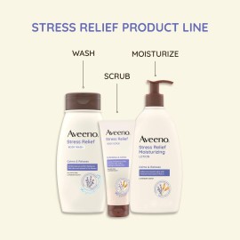 Aveeno Stress Relief Moisturizing Body Lotion with Lavender Scent, to help you feel Calm and Relaxed, Hydrating Body Lotion for Dry Skin, 33 FL OZ Aveeno Stress Relief Moisturizing Body Lotion with Lavender Scent, to help you feel Calm and Relaxed, Hydrating Body Lotion for Dry Skin, 33 FL OZ
