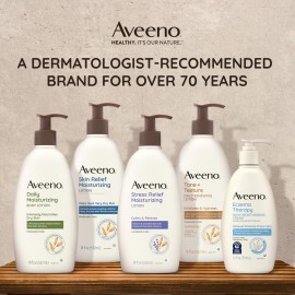 Aveeno Skin Relief Moisturizing Lotion for Very Dry Skin with Soothing Triple Oat & Shea Butter Formula, Dimethicone Skin Protectant Helps Heal Itchy, Dry Skin, Fragrance-Free, 33 fl. oz Aveeno Skin Relief Moisturizing Lotion for Very Dry Skin with Soothing Triple Oat & Shea Butter Formula, Dimethicone Skin Protectant Helps Heal Itchy, Dry Skin, Fragrance-Free, 33 fl. oz