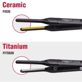 RED by KISS 0.3 Inch Pencil Flat Iron with Ceramic Tourmaline, Hair Straightener for Thin and Short Hair Edge Styling, Even Heat Distribution with Fast Heat Up 450 F Max Temperature, Black RED by KISS 0.3 Inch Pencil Flat Iron with Ceramic Tourmaline, Hair Straightener for Thin and Short Hair Edge Styling, Even Heat Distribution with Fast Heat Up 450 F Max Temperature, Black