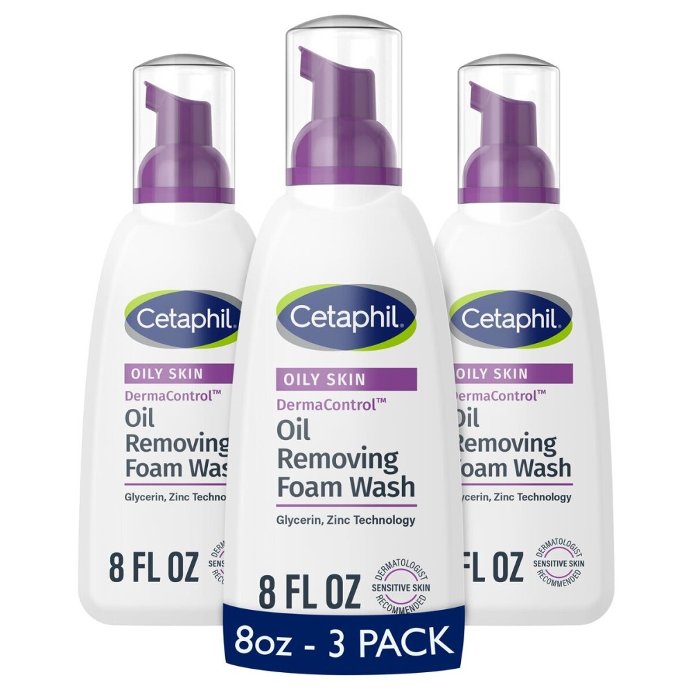 Cetaphil Pro Oil Removing Foam Wash, Foaming Facial Cleanser, Fragrance Free Formula Suitable for Sensitive Skin, 8 Fluid Ounce (Pack of 3) Cetaphil Pro Oil Removing Foam Wash, Foaming Facial Cleanser, Fragrance Free Formula Suitable for Sensitive Skin, 8 Fluid Ounce (Pack of 3)