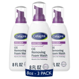 Cetaphil Pro Oil Removing Foam Wash, Foaming Facial Cleanser, Fragrance Free Formula Suitable for Sensitive Skin, 8 Fluid Ounce (Pack of 3) Cetaphil Pro Oil Removing Foam Wash, Foaming Facial Cleanser, Fragrance Free Formula Suitable for Sensitive Skin, 8 Fluid Ounce (Pack of 3)