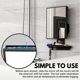 ToiletTree Products Fogless Shower Mirror - Anti-Fog Mirror - Adjustable Shaving Mirror with a Squeegee - Rust-Proof, Impact-Resistance Bathroom Shower Mirror - Tall ToiletTree Products Fogless Shower Mirror - Anti-Fog Mirror - Adjustable Shaving Mirror with a Squeegee - Rust-Proof, Impact-Resistance Bathroom Shower Mirror - Tall