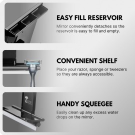 ToiletTree Products Fogless Shower Mirror - Anti-Fog Mirror - Adjustable Shaving Mirror with a Squeegee - Rust-Proof, Impact-Resistance Bathroom Shower Mirror - Tall ToiletTree Products Fogless Shower Mirror - Anti-Fog Mirror - Adjustable Shaving Mirror with a Squeegee - Rust-Proof, Impact-Resistance Bathroom Shower Mirror - Tall