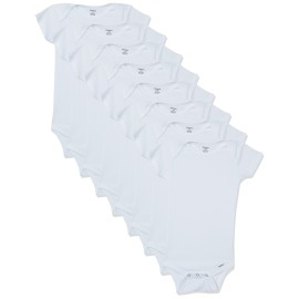 Gerber Baby 8-Pack Short Sleeve Onesies Bodysuits, Solid White, 0-3 Months Gerber Baby 8-Pack Short Sleeve Onesies Bodysuits, Solid White, 0-3 Months