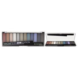 Rimmel London Magnif\'Eyes Eyeshadow Palette, 12 Shades, Blendable Formula, Versatile, 006, Wow, 0.5oz