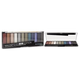 Rimmel London Magnif\'Eyes Eyeshadow Palette, 12 Shades, Blendable Formula, Versatile, 006, Wow, 0.5oz