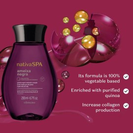 Nativa SPA by O Boticrio, Black Plum Body Oil, Scented Moisturizer, Enriched with Purified Quinoa Drops to Boost Hydration, 6.8 Ounce