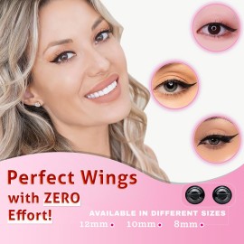 The Flick Stick Winged Eyeliner Stamp, 2 x Black Liquid Eyeliner Pens, Easy Cat Eye Stencil Makeup Tool, SmudgeProof & Waterpoof Eye Liner, Wingliner (Triple Pack Combo, Midnight Black)