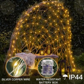 suddus 33ft 100 LED Outdoor String Lights, Warm White Fairy Lights Battery Operated with Remote, Led Twinkle Lights for Bedroom, Dorm, Backyard, Wedding, Tree, Mason Jar, Wall, Christmas suddus 33ft 100 LED Outdoor String Lights, Warm White Fairy Lights Battery Operated with Remote, Led Twinkle Lights for Bedroom, Dorm, Backyard, Wedding, Tree, Mason Jar, Wall, Christmas