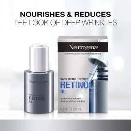 Neutrogena Retinol Face Oil .3% Concentrated, Rapid Wrinkle Repair, Daily Anti-Aging Face Serum to Fight Fine Lines, Deep Wrinkles, & Dark Spots, 1.0 fl. oz Neutrogena Retinol Face Oil .3% Concentrated, Rapid Wrinkle Repair, Daily Anti-Aging Face Serum to Fight Fine Lines, Deep Wrinkles, & Dark Spots, 1.0 fl. oz