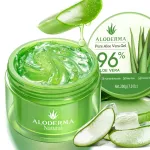 Aloderma Organic Aloe Vera Gel for Face & Body, 96% Pure Aloe Gel Made within 12 Hours of Harvest, Ideal for Skin, Scalp, & Hair Hydration, Calming Moisturizer for Soothing After Sun Care Relief, 7oz