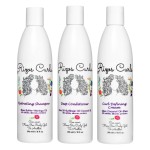 Rizos Curls Trio Bundle, Hydrating Shampoo & Deep Conditioner & Curl Cream Bundle, Gently Cleanse and Hydrate Curly Hair, Style & Define Curls for Frizz Free Volume, For All Curl Patterns 2a - 4c