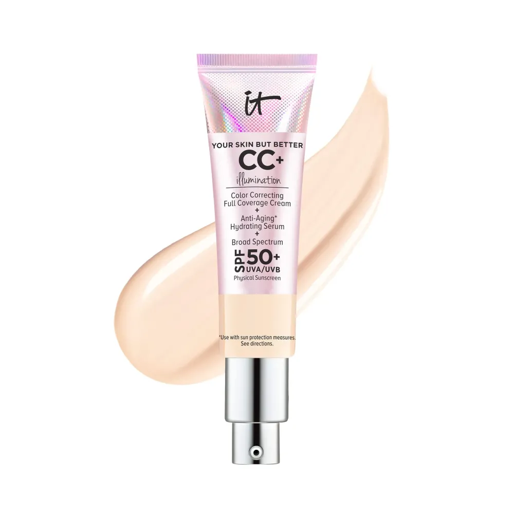 IT Cosmetics Your Skin But Better CC+ Cream Illumination - Fair Light - Color Correcting Cream, Full-Coverage Foundation, Hydrating Serum & SPF 50+ Sunscreen Radiant Finish 1.08 fl oz IT Cosmetics Your Skin But Better CC+ Cream Illumination - Fair Light - Color Correcting Cream, Full-Coverage Foundation, Hydrating Serum & SPF 50+ Sunscreen Radiant Finish 1.08 fl oz