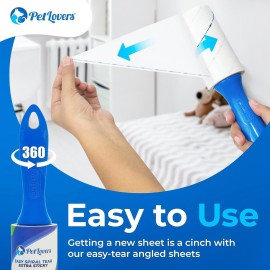 PetLovers Extra Sticky Lint Roller Mega Value Set 450 Sheets for Pet Hair Removal and Clothes, Dog and Cat Lint Remover 5 Pack PetLovers Extra Sticky Lint Roller Mega Value Set 450 Sheets for Pet Hair Removal and Clothes, Dog and Cat Lint Remover 5 Pack