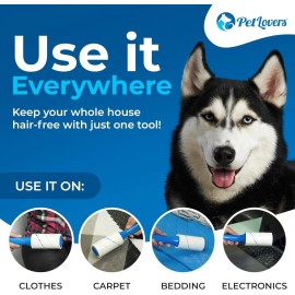 PetLovers Extra Sticky Lint Roller Mega Value Set 450 Sheets for Pet Hair Removal and Clothes, Dog and Cat Lint Remover 5 Pack PetLovers Extra Sticky Lint Roller Mega Value Set 450 Sheets for Pet Hair Removal and Clothes, Dog and Cat Lint Remover 5 Pack