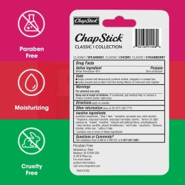 ChapStick Lip Care Set, Classic Collection 3-Pack - Spearmint, Cherry, and Strawberry Lip Balm, 0.15 Oz Ea ChapStick Lip Care Set, Classic Collection 3-Pack - Spearmint, Cherry, and Strawberry Lip Balm, 0.15 Oz Ea