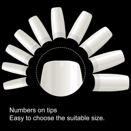 krofaue 500PCS Half Cover False Nails Tips - Acrylic Nail Tips 10 Sizes Lady French Style Acrylic Artificial Tip Manicure with Box for Nail Tips Art Salons and Home DIY krofaue 500PCS Half Cover False Nails Tips - Acrylic Nail Tips 10 Sizes Lady French Style Acrylic Artificial Tip Manicure with Box for Nail Tips Art Salons and Home DIY