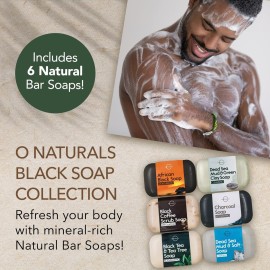 O NATURALS 6 PCS Black Soap - Women & Men\'s Bar Soap, Father\'s Day Gifts, Men\'s Soap Bar, African Black Soap w/Moisturizing Shea Butter, Charcoal Soap, Organic & Natural Soap for Men & Women, 4oz O NATURALS 6 PCS Black Soap - Women & Men\'s Bar Soap, Father\'s Day Gifts, Men\'s Soap Bar, African Black Soap w/Moisturizing Shea Butter, Charcoal Soap, Organic & Natural Soap for Men & Women, 4oz