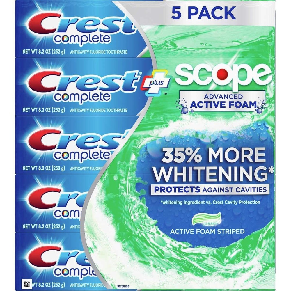 Crest Complete Advanced Flavoridetoothpaste 5 Pack 8.2 Oz Net Wt 41 Oz,, () Crest Complete Advanced Flavoridetoothpaste 5 Pack 8.2 Oz Net Wt 41 Oz,, ()