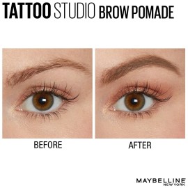 Maybelline TattooStudio Brow Pomade Long Lasting, Buildable, Eyebrow Makeup, Blonde, 1 Count Maybelline TattooStudio Brow Pomade Long Lasting, Buildable, Eyebrow Makeup, Blonde, 1 Count