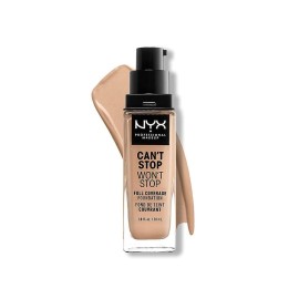 NYX PROFESSIONAL MAKEUP Can\'t Stop Won\'t Stop Foundation, 24h Full Coverage Matte Finish - Natural
