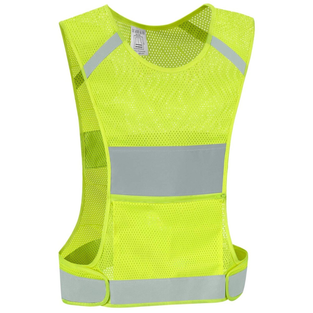 IDOU Reflective Vest Safety Running Gear with Pocket, Ultralight &Adjustable Waist&360High Visibility for Running,Jogging,Biking,Motorcycle,Walking,Women & Men/Neon Yellow/L IDOU Reflective Vest Safety Running Gear with Pocket, Ultralight &Adjustable Waist&360High Visibility for Running,Jogging,Biking,Motorcycle,Walking,Women & Men/Neon Yellow/L